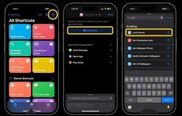 富源苹果14锁屏维修店分享iPhone14升级iOS16.4后如何创建锁屏快捷方式 